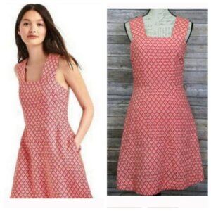 NWT 4 TALL GAP Pink Linen Fit and Flare Dress